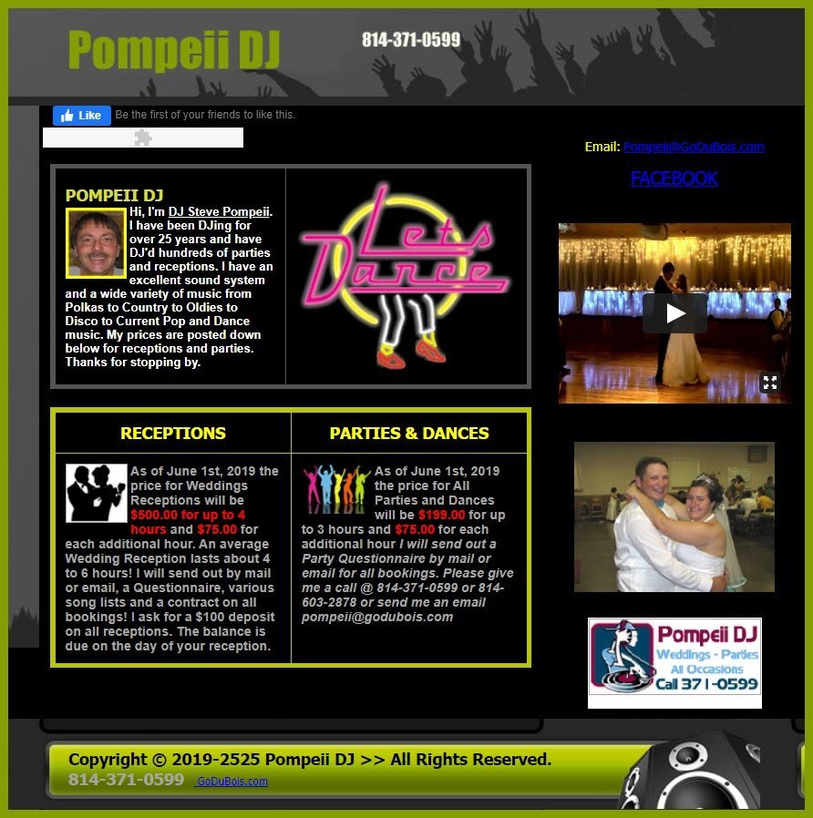 Pompeii DJ >> 814-371-0599