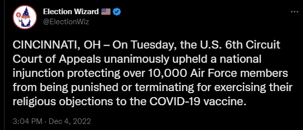 The U S 6th Circuit Court of Appeals unanimously upheld The True