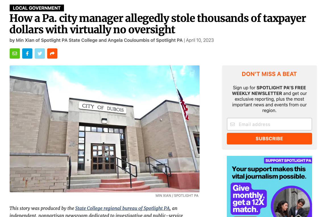 Arrest of Dubois City Manager John “Herm” Suplizio Page 9 Message